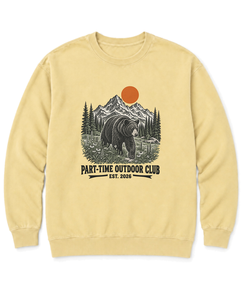 Outdoor Club Bear Sweatshirt - Butter