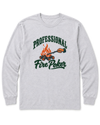 Professional Fire Poker Long Sleeve Shirt - Ash