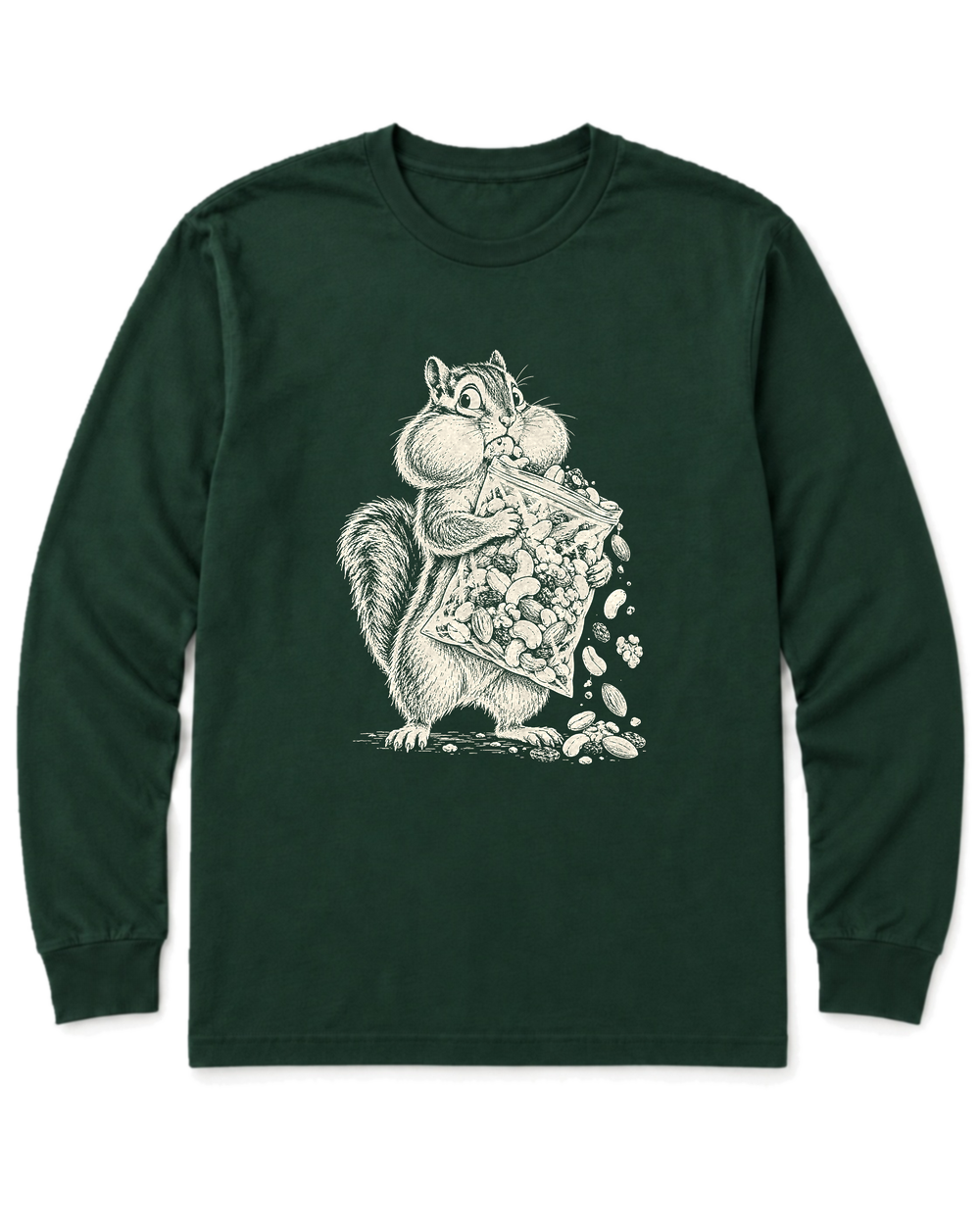 Trail Mix Bandit Long Sleeve Shirt - Forest Green