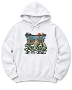 The Lake Sets the Schedule Hoodie - White