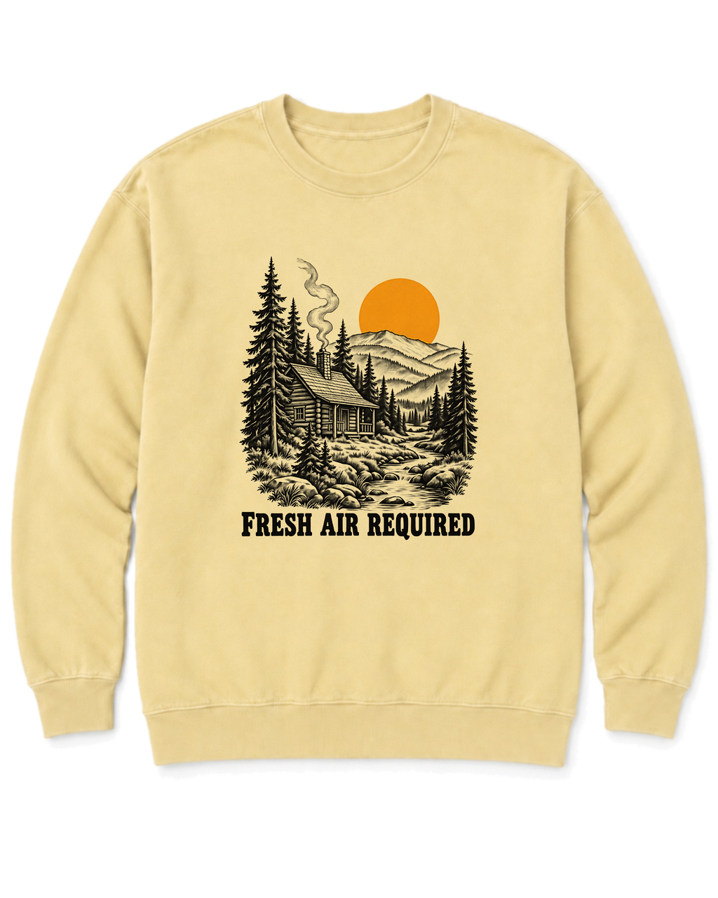 Fresh Air Required Sweatshirt - Butter