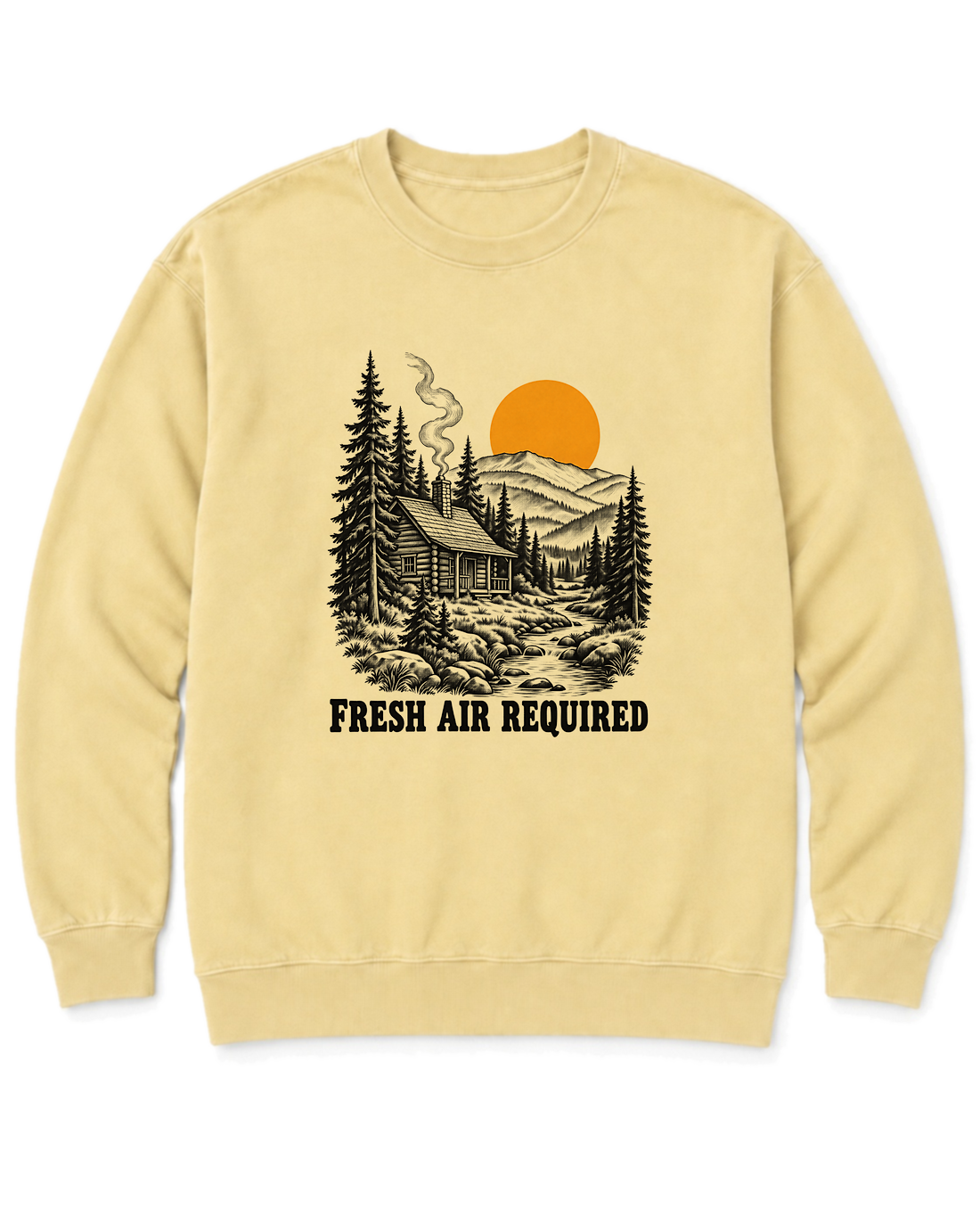 Fresh Air Required Sweatshirt - Butter