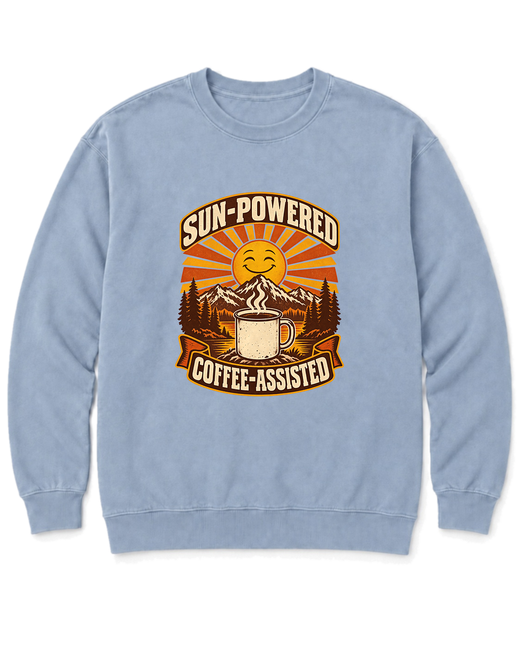 Sun-Powered, Coffee-Assisted Sweatshirt - Chambray
