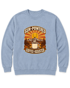 Sun-Powered, Coffee-Assisted Sweatshirt - Chambray