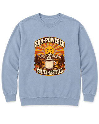 Sun-Powered, Coffee-Assisted Sweatshirt