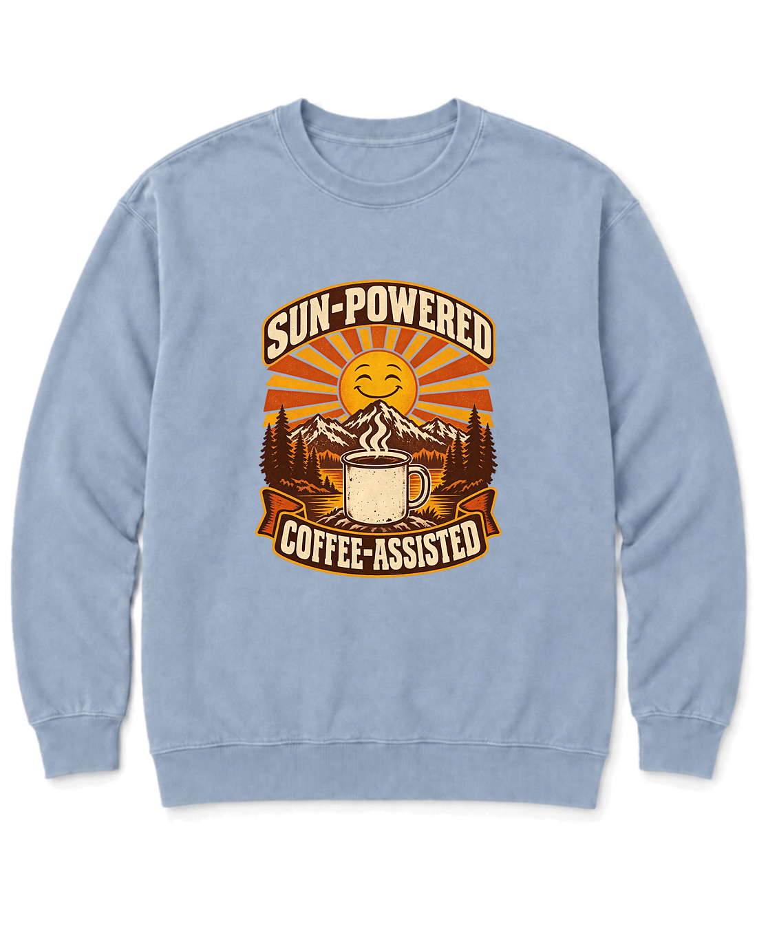 Sun-Powered, Coffee-Assisted Sweatshirt - Chambray