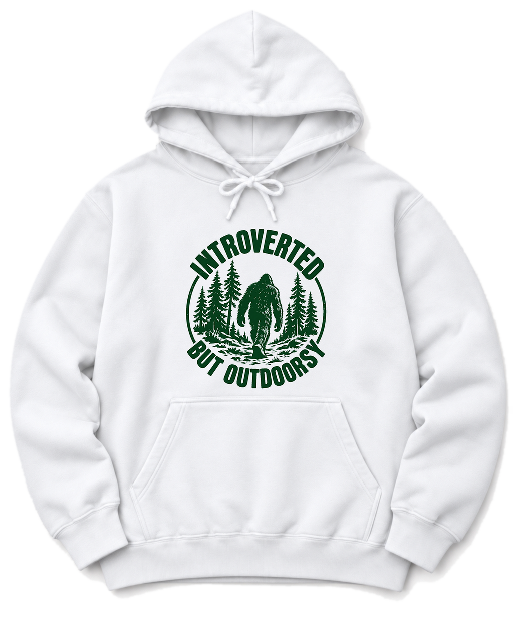 Introverted but Outdoorsy Hoodie - White