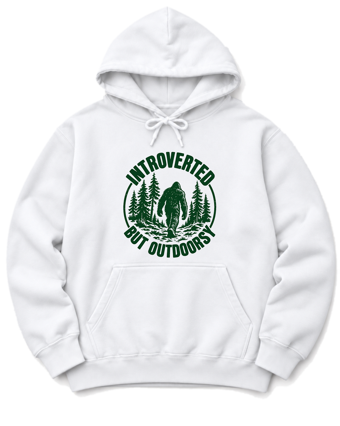 Introverted but Outdoorsy Hoodie - White