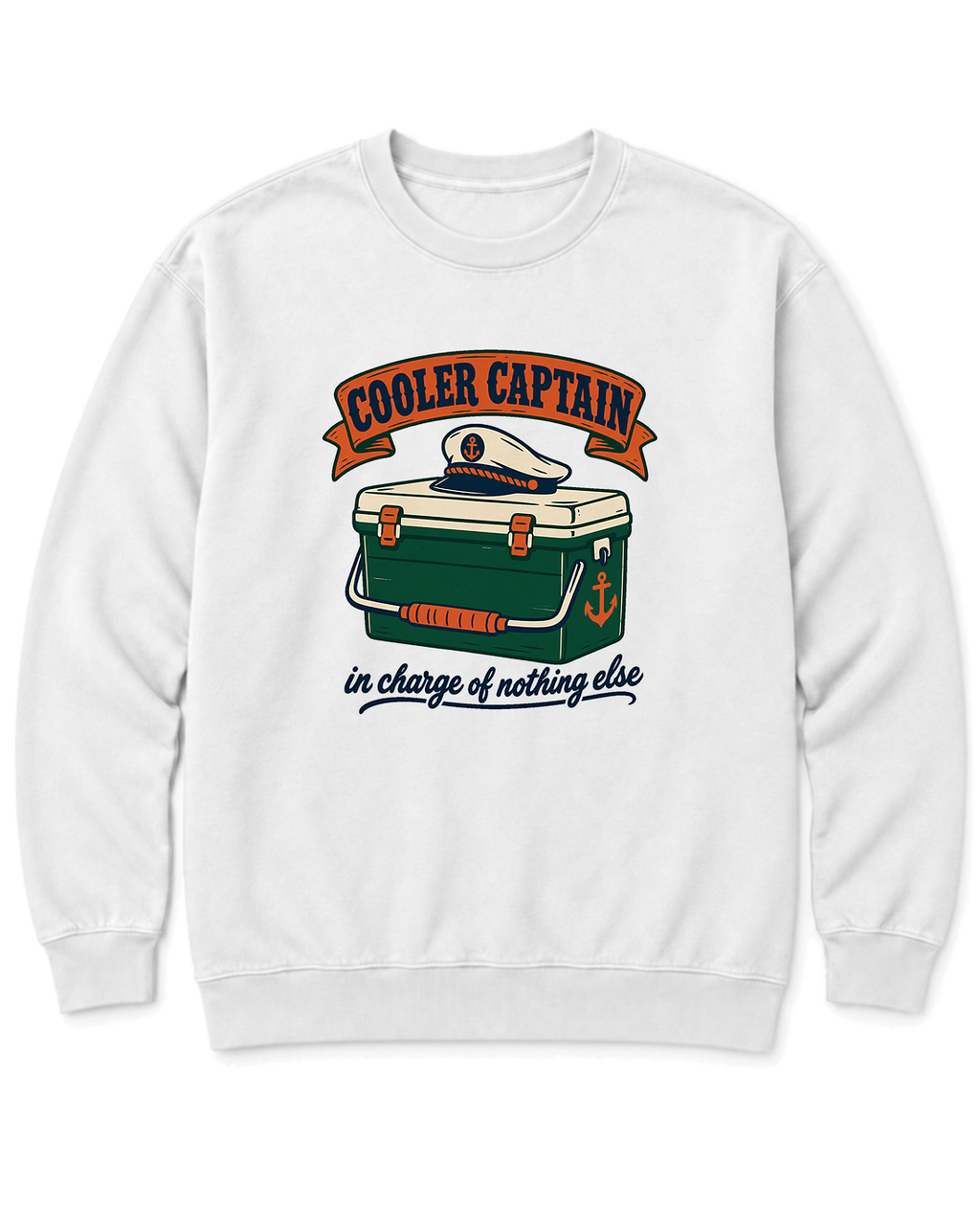 Cooler Captain Sweatshirt - White
