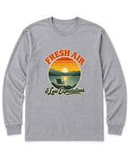 Fresh Air & Low Expectations Long Sleeve Shirt - Sport Grey