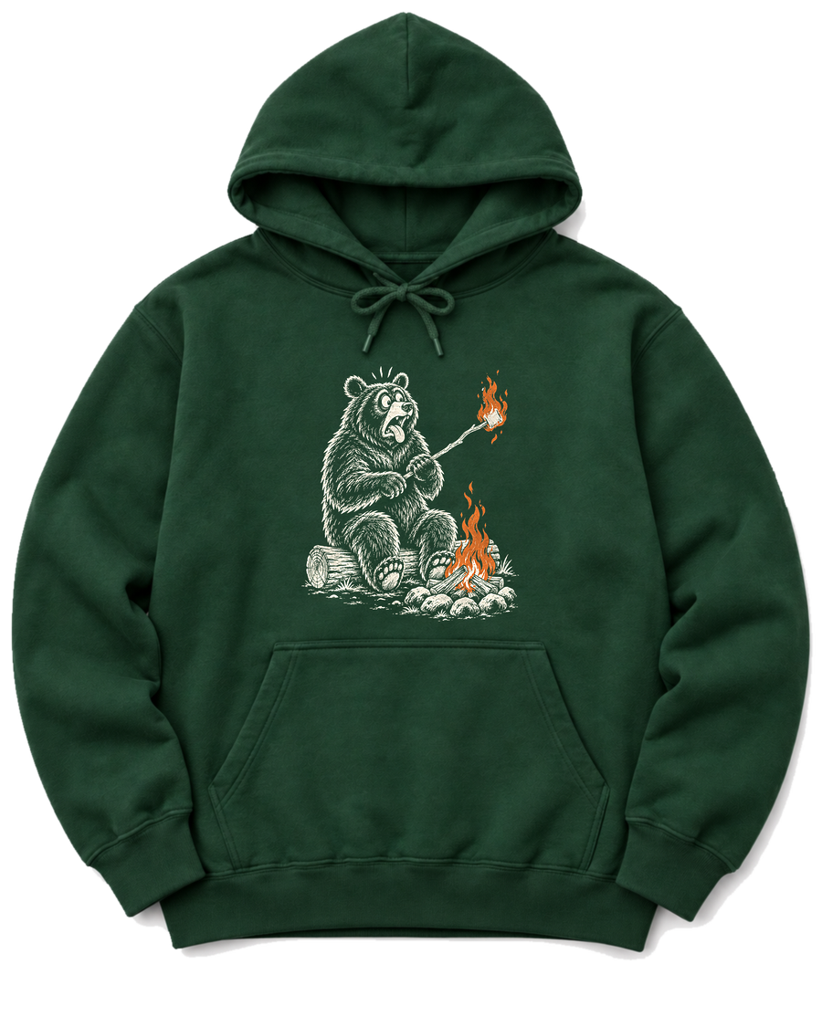 Marshmallow Meltdown Hoodie - Forest Green