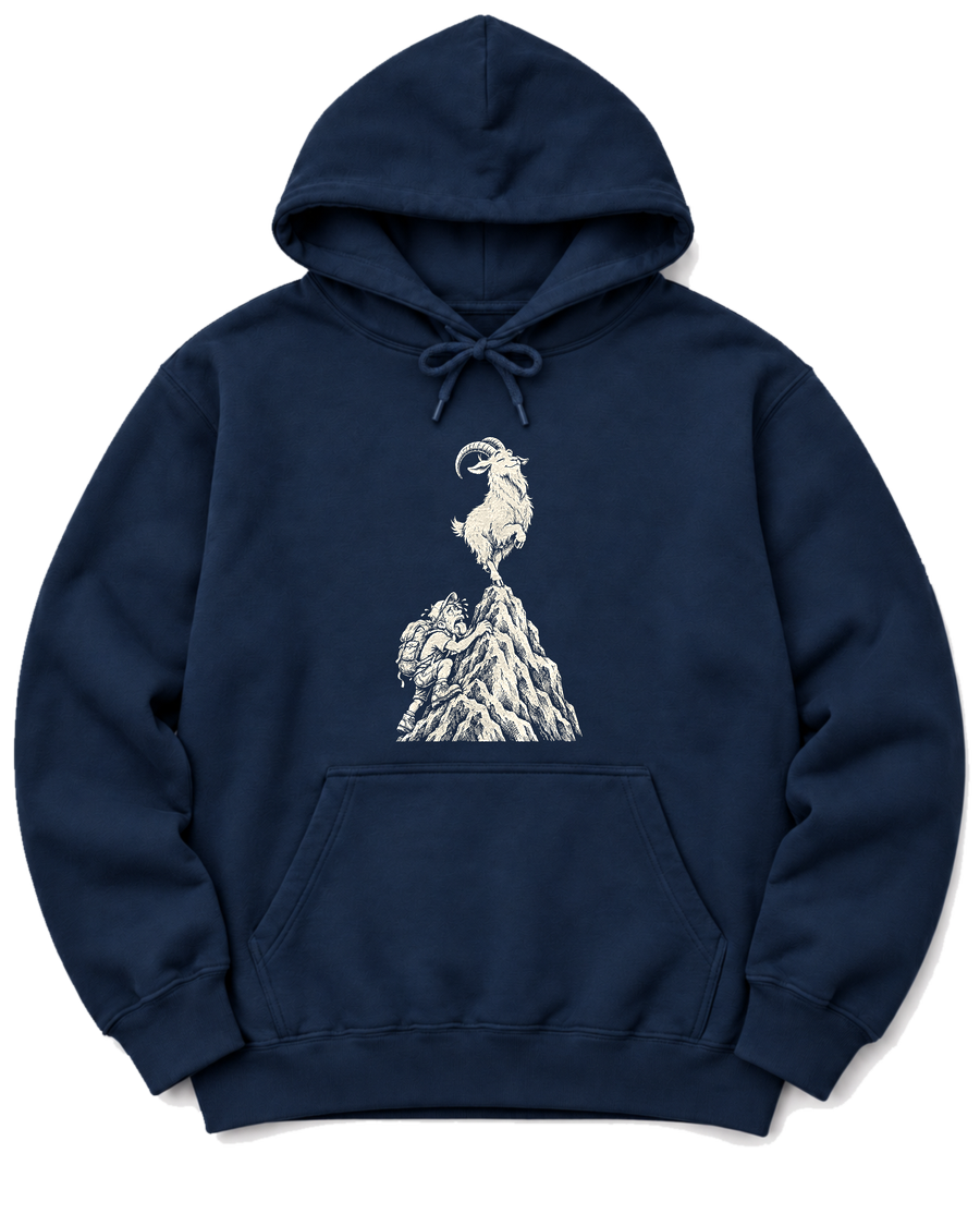 Show-Off Mountain Goat Hoodie - Navy