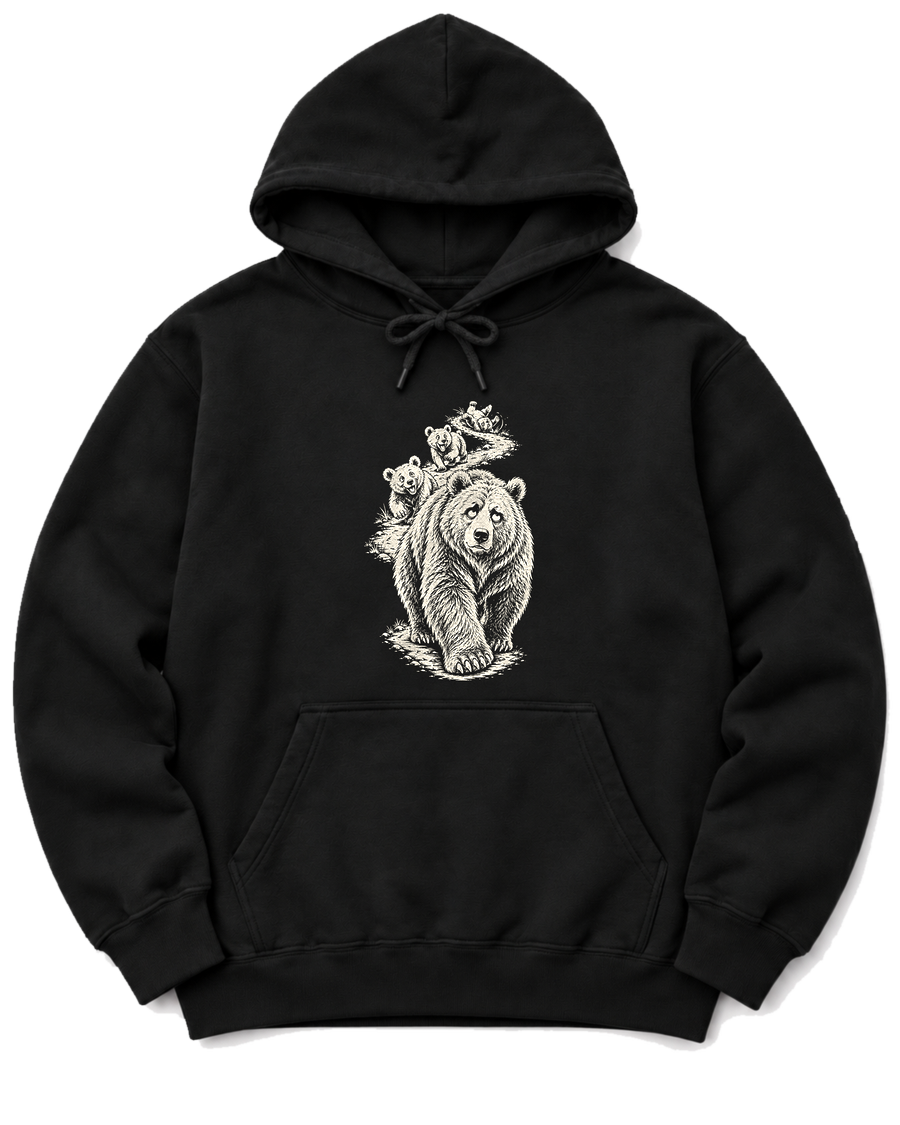 Mama Bear Hike Hoodie - Black