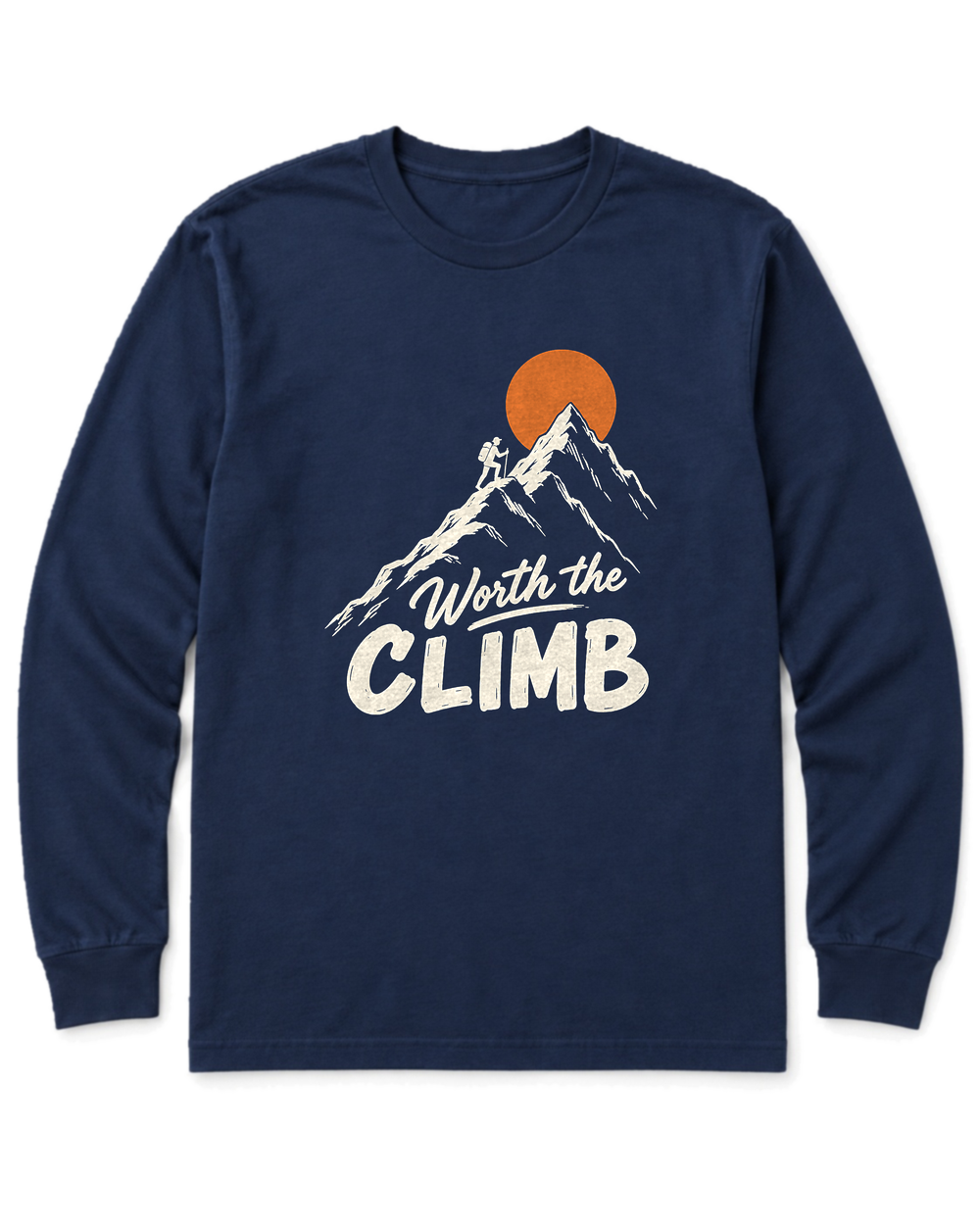 Worth the Climb Long Sleeve Shirt - Navy