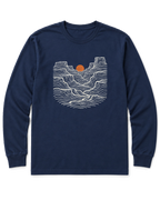 Canyon Sunset Long Sleeve Shirt - Navy
