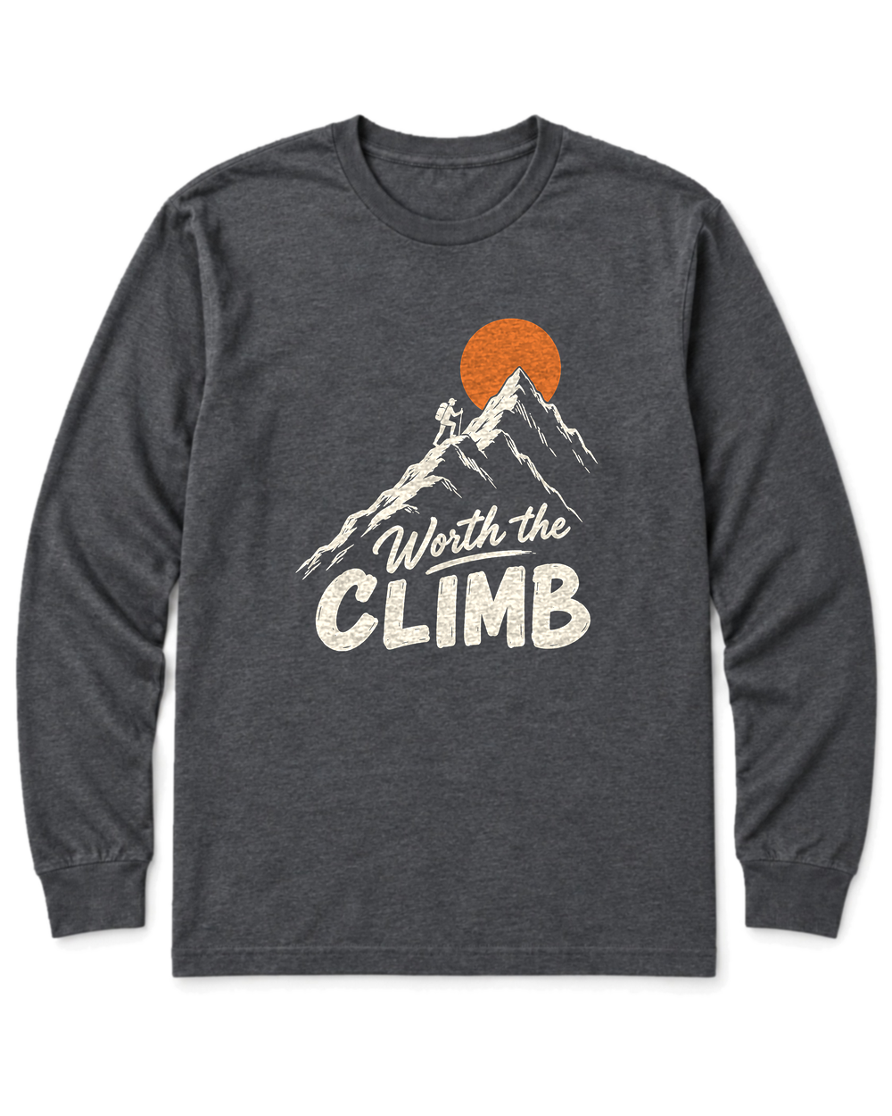 Worth the Climb Long Sleeve Shirt - Dark Heather