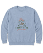 Mostly Here for the View Sweatshirt - Chambray