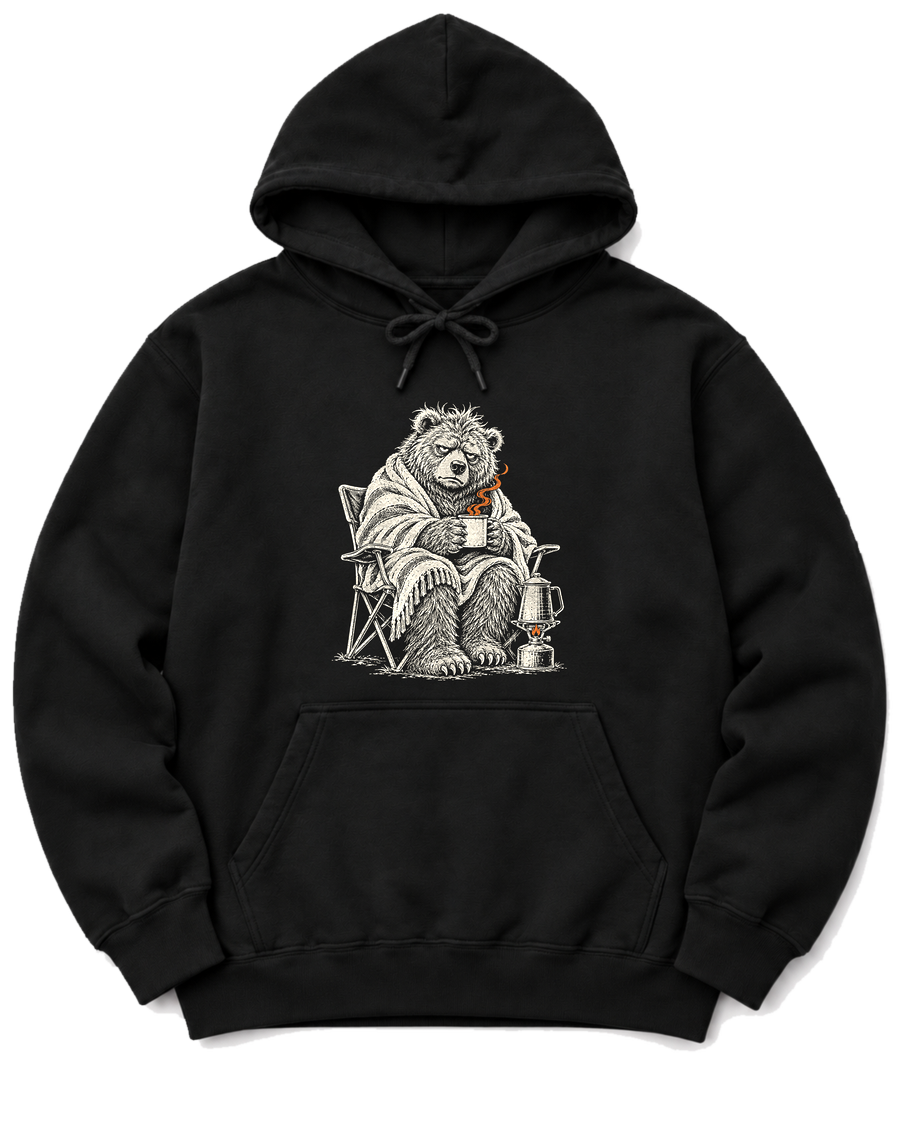 Not a Morning Bear Hoodie - Black