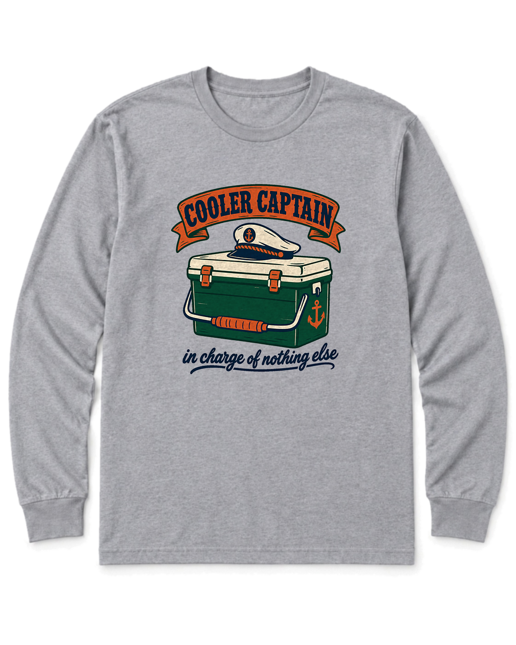 Cooler Captain Long Sleeve Shirt - Sport Grey