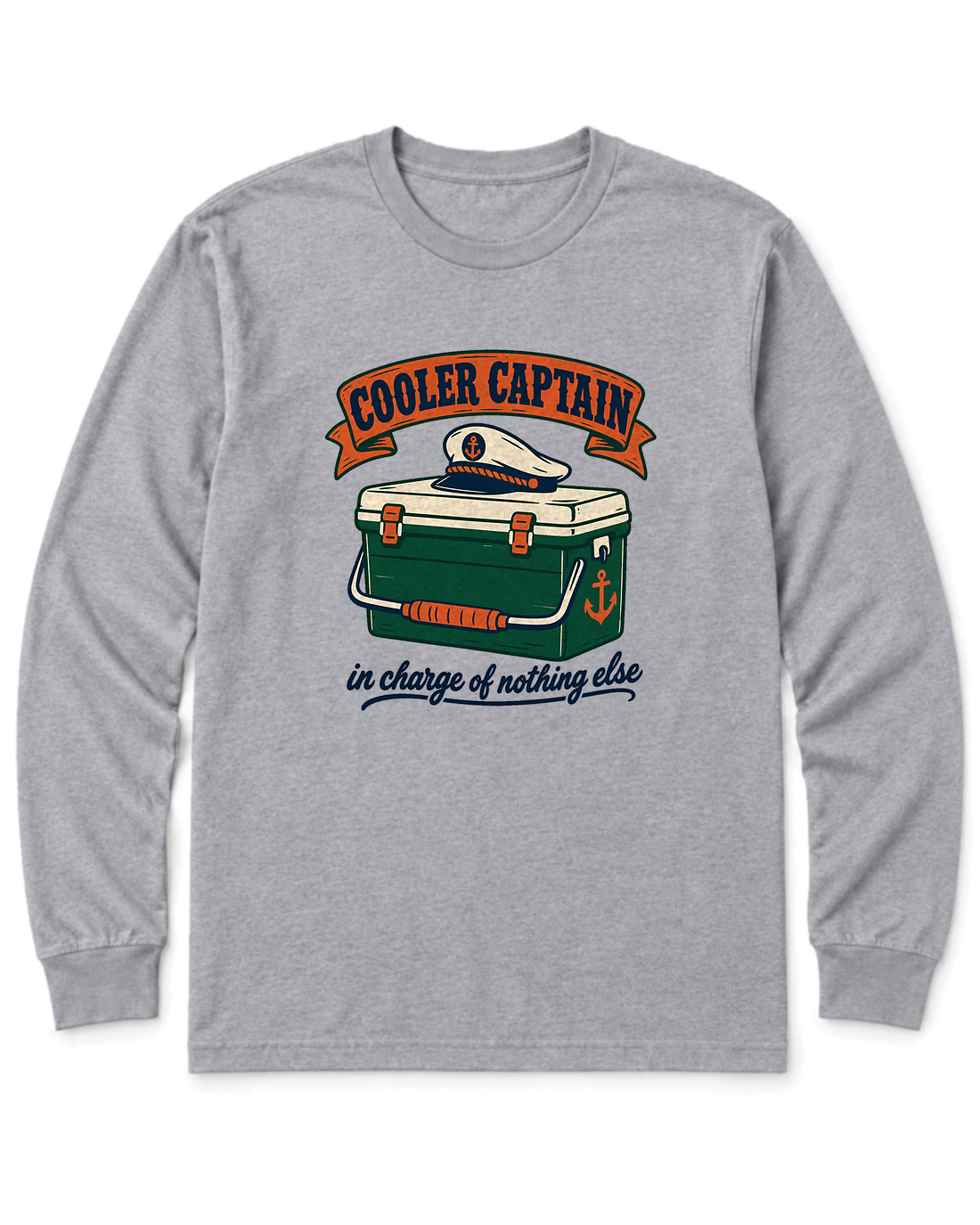 Cooler Captain Long Sleeve Shirt - Sport Grey