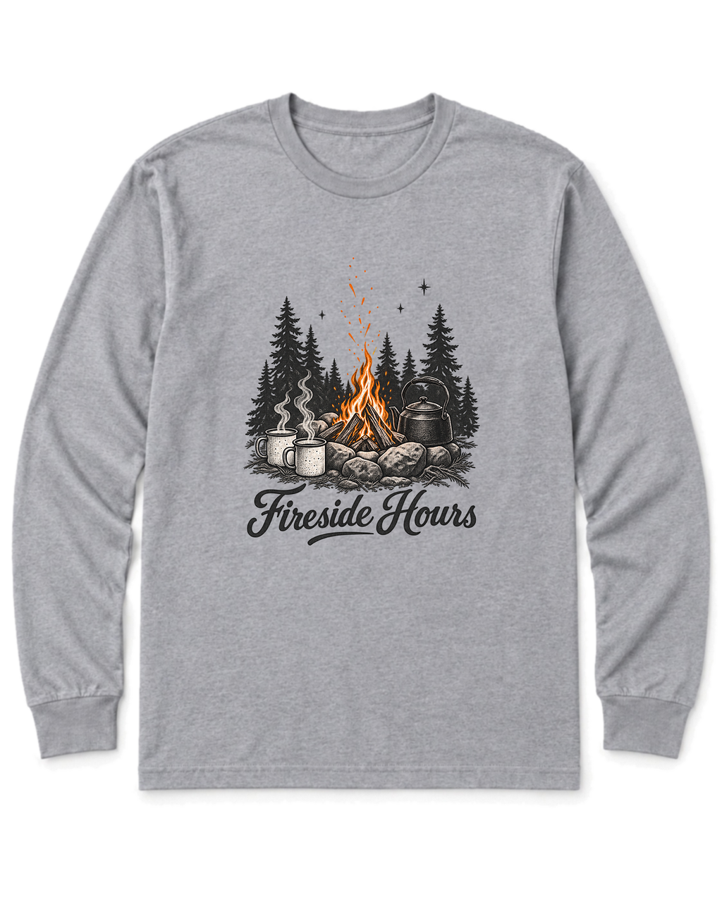 Fireside Hours Long Sleeve Shirt - Sport Grey