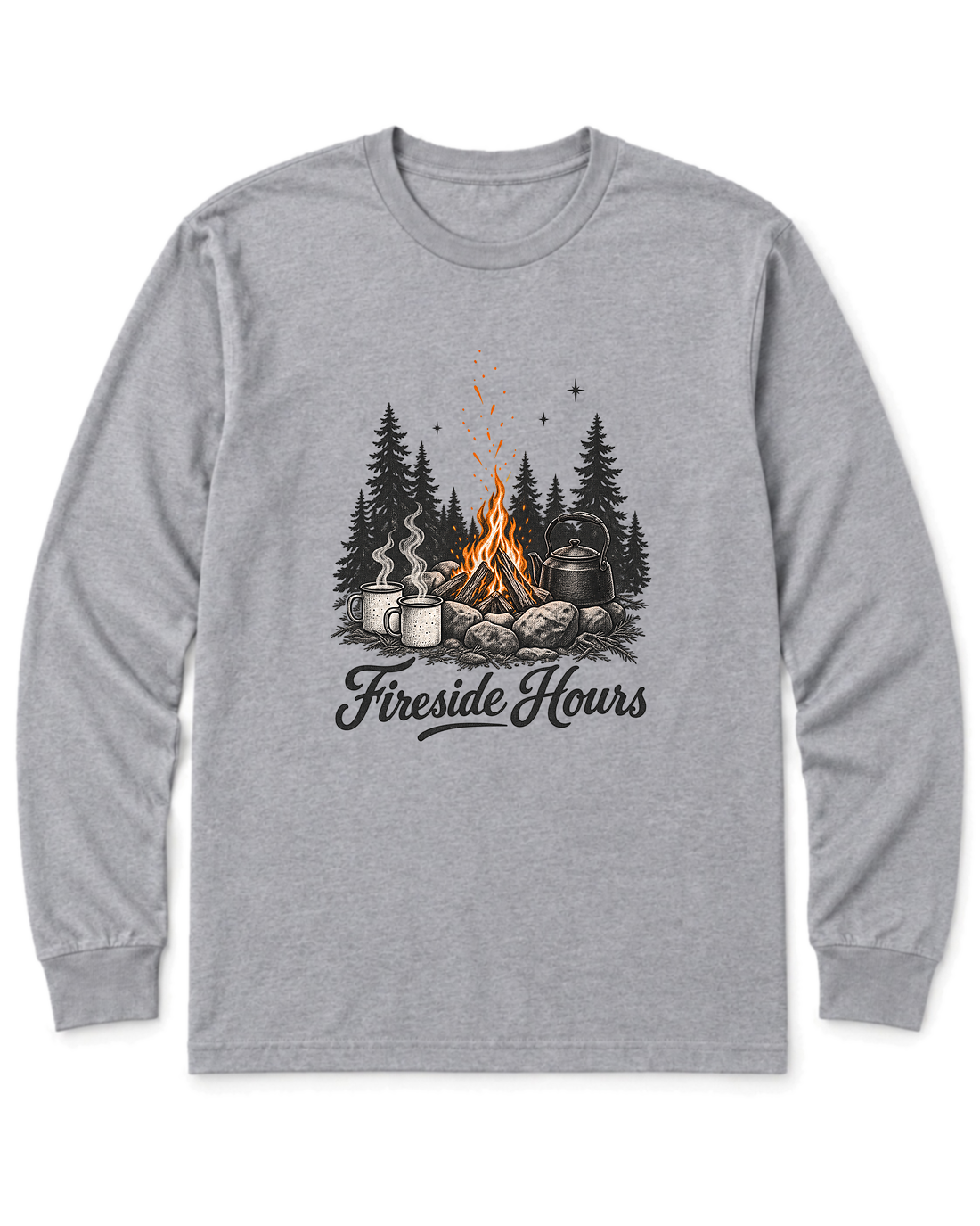 Fireside Hours Long Sleeve Shirt - Sport Grey