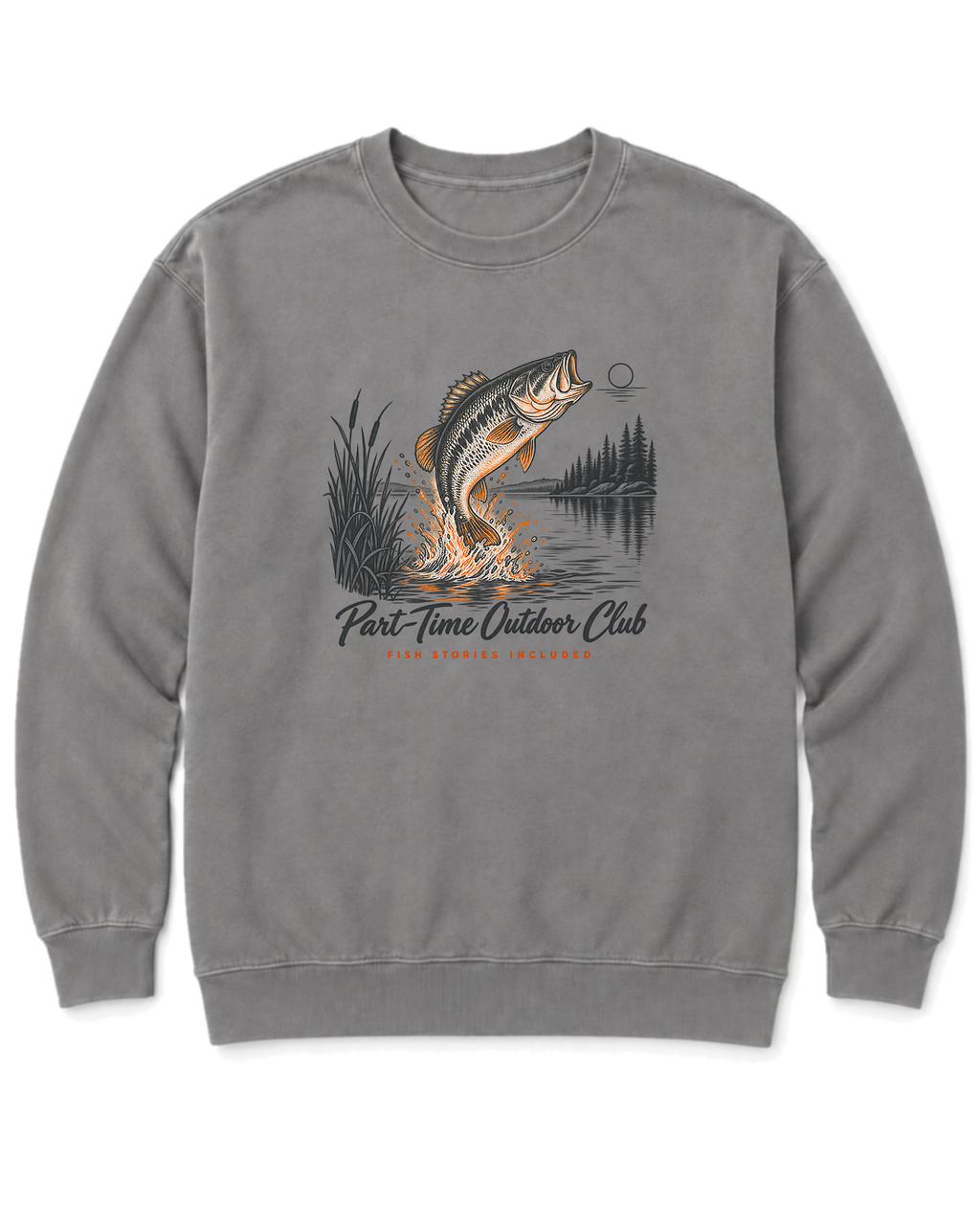 Fish Stories Included Sweatshirt - Grey