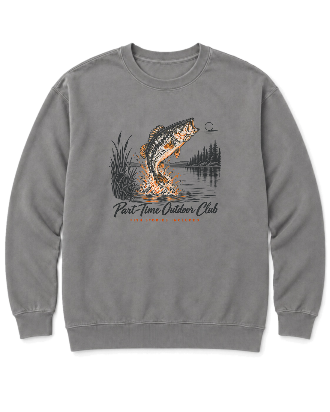 Fish Stories Included Sweatshirt - Grey