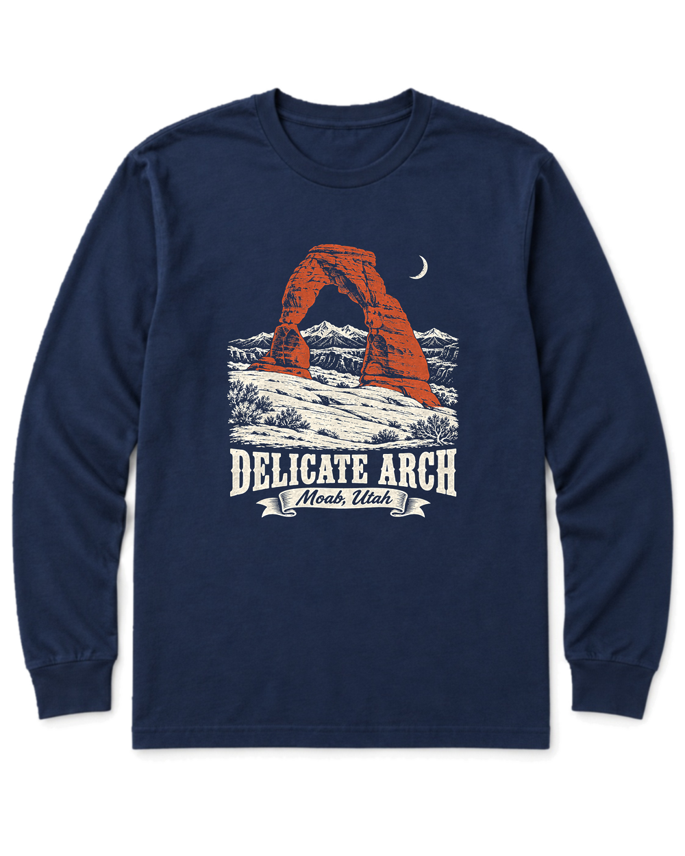 Delicate Arch Long Sleeve Shirt - Navy