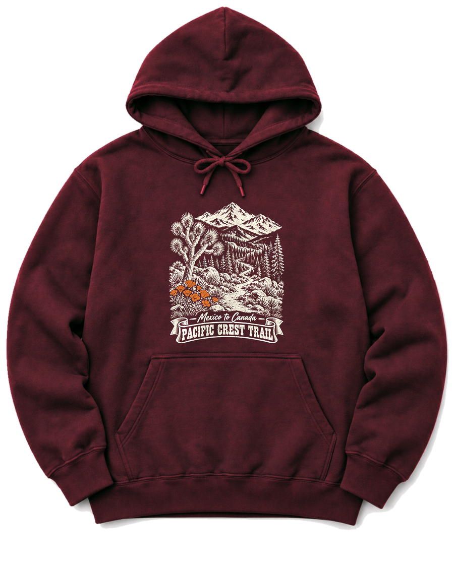 Pacific Crest Trail Hoodie - Maroon