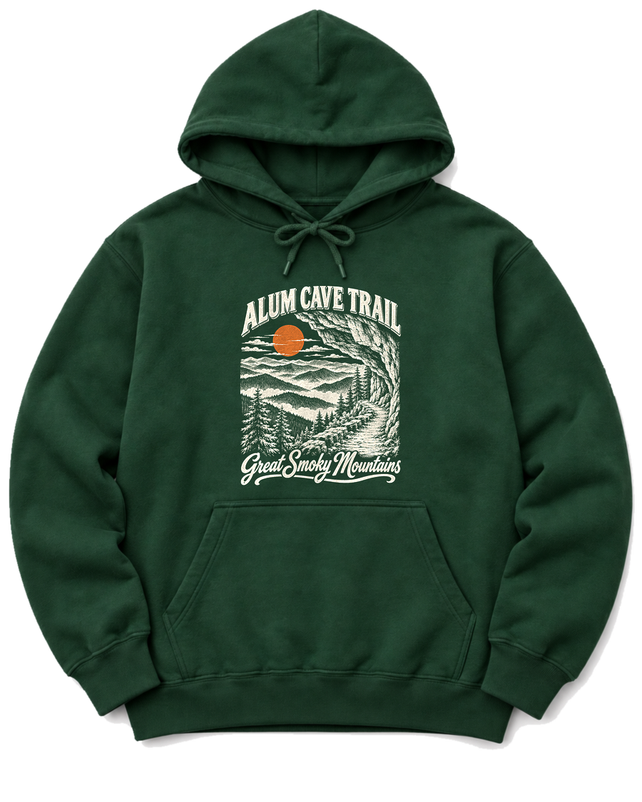 Alum Cave Trail Hoodie - Forest Green