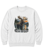 Big Lake, Small Worries Sweatshirt - White