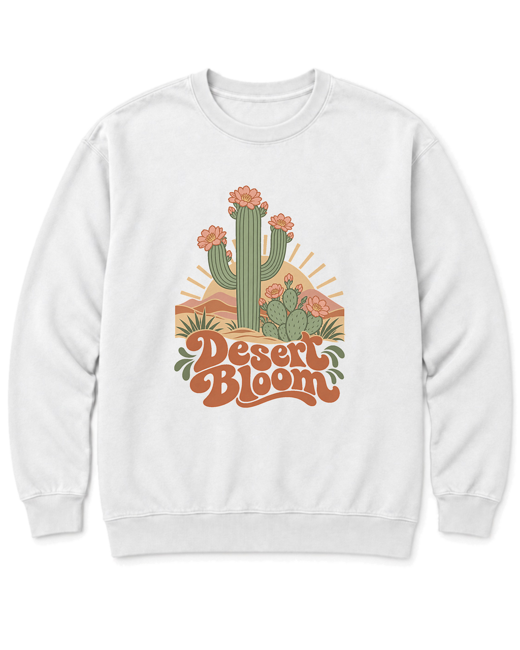 Desert Bloom Sweatshirt - White