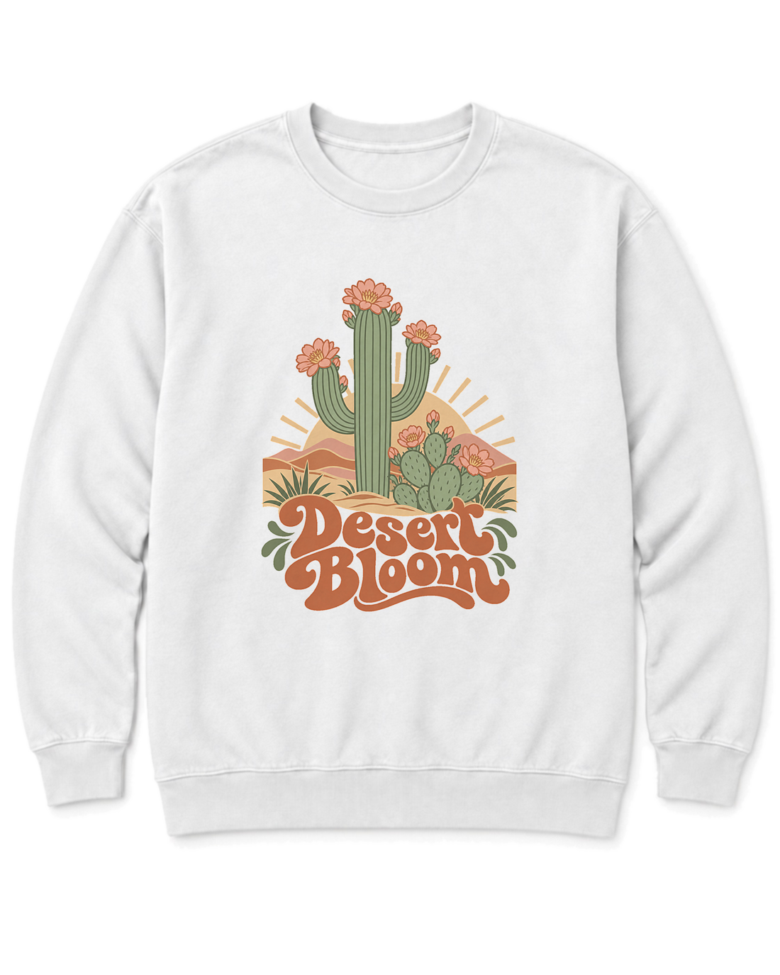 Desert Bloom Sweatshirt - White