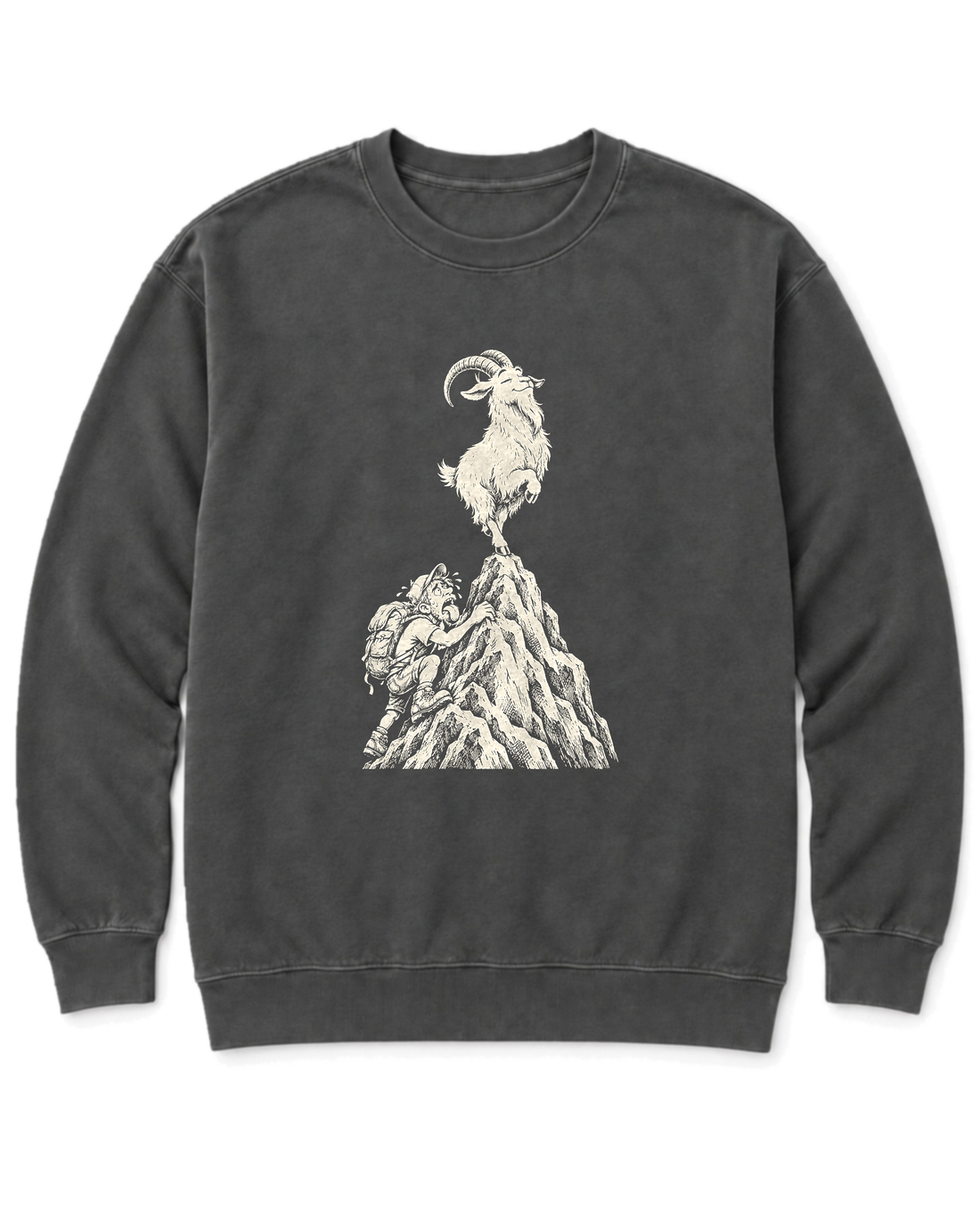 Show-Off Mountain Goat Sweatshirt - Pepper