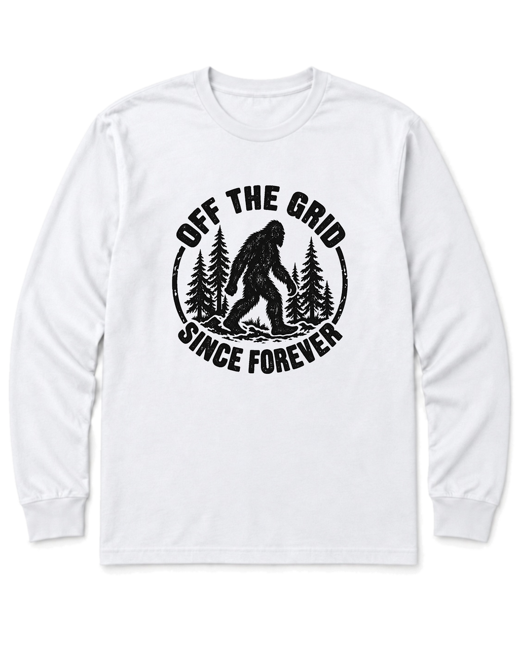Off the Grid Since Forever Long Sleeve Shirt - White