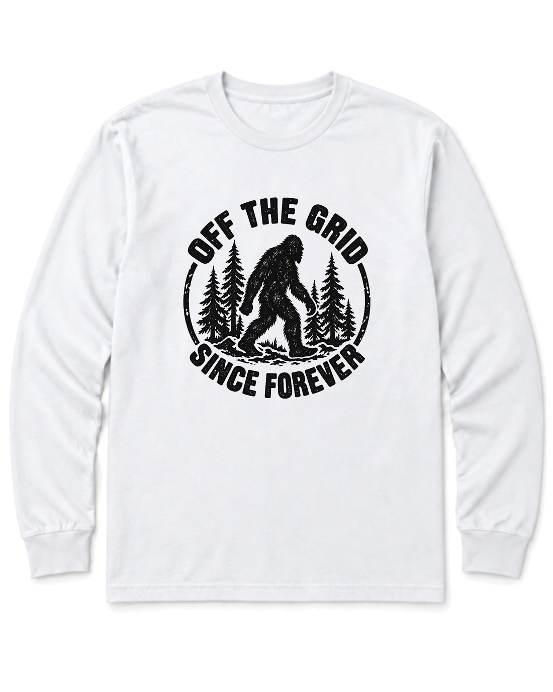 Off the Grid Since Forever Long Sleeve Shirt - White