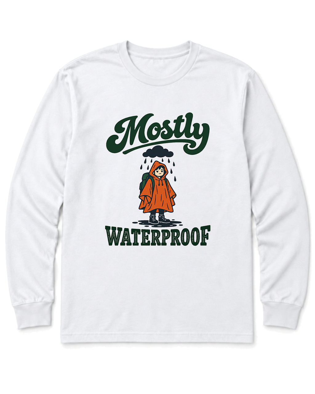 Mostly Waterproof Long Sleeve Shirt - White
