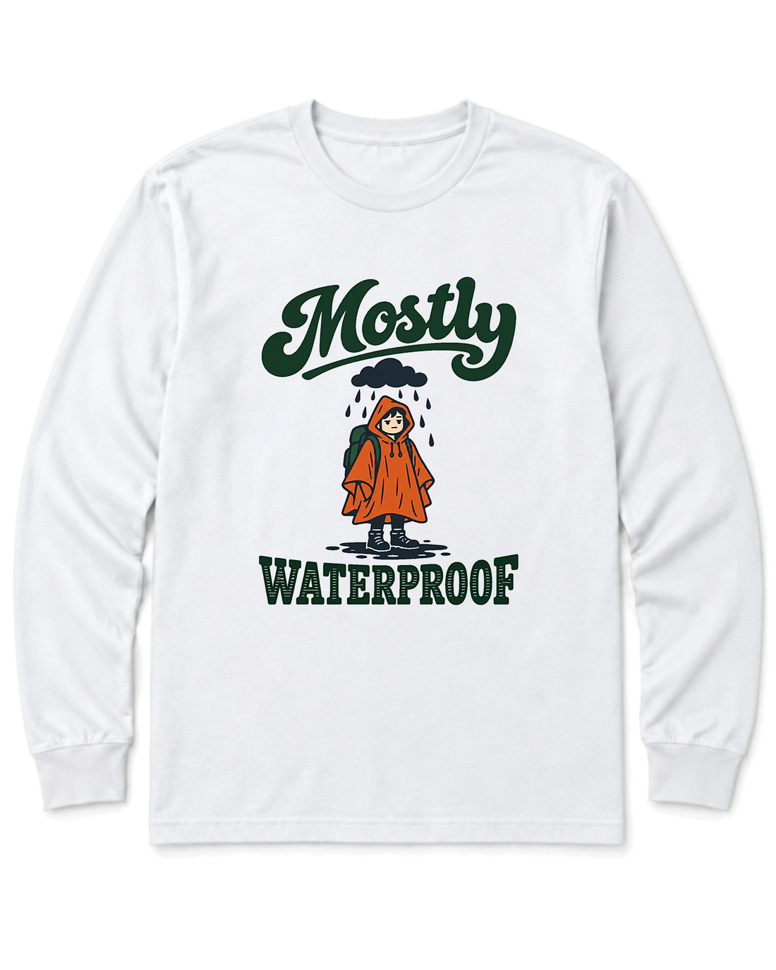 Mostly Waterproof Long Sleeve Shirt - White