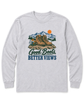 Good Boots, Better Views Long Sleeve Shirt - Ash