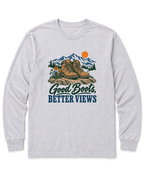 Good Boots, Better Views Long Sleeve Shirt - Ash