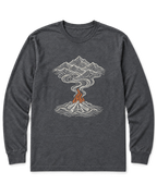 Campfire Smoke Long Sleeve Shirt - Dark Heather