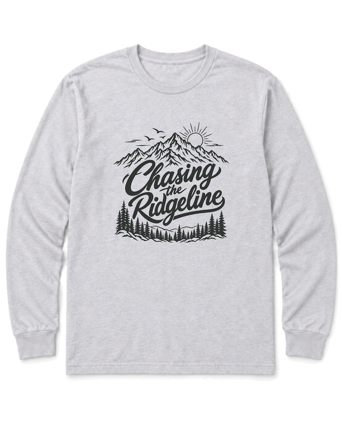Chasing the Ridgeline Long Sleeve Shirt - Ash