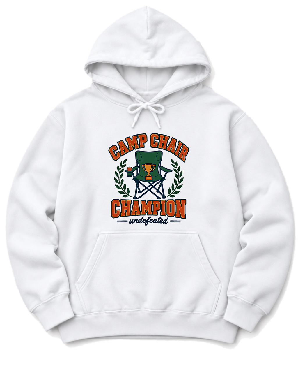 Camp Chair Champion Hoodie - White
