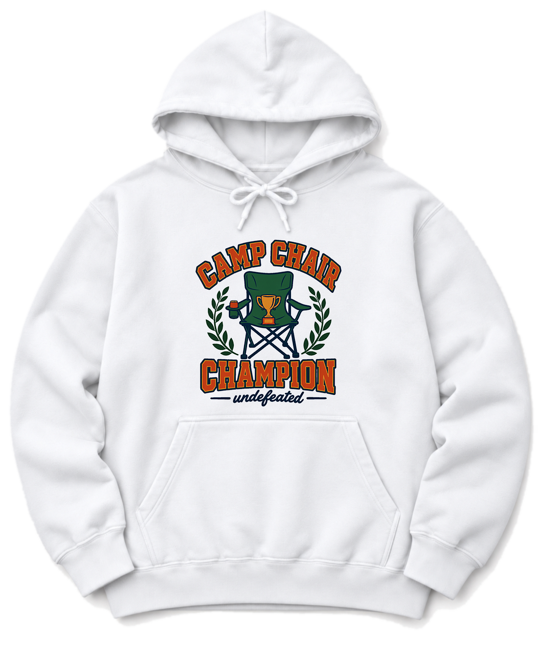Camp Chair Champion Hoodie - White