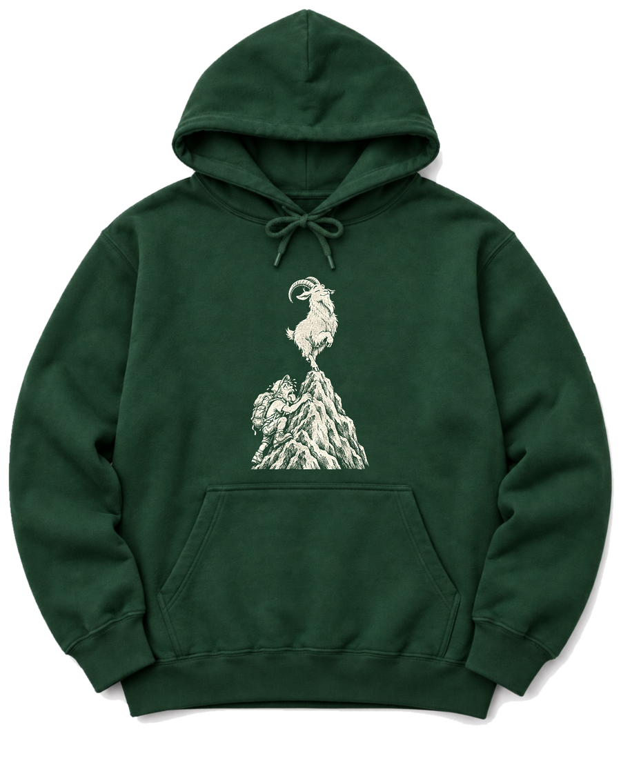 Show-Off Mountain Goat Hoodie - Forest Green
