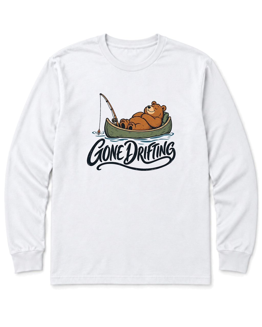 Gone Drifting Long Sleeve Shirt - White