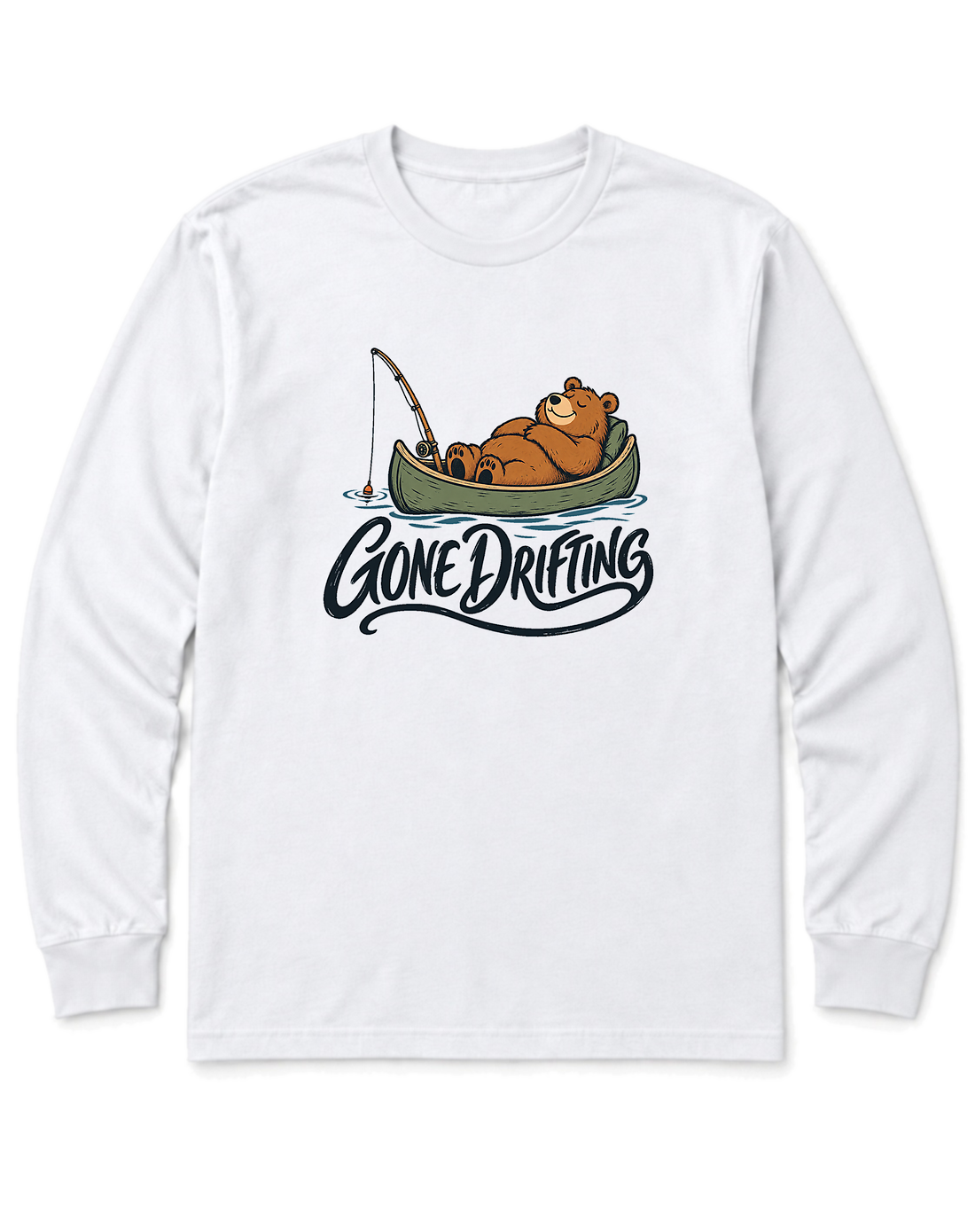 Gone Drifting Long Sleeve Shirt - White
