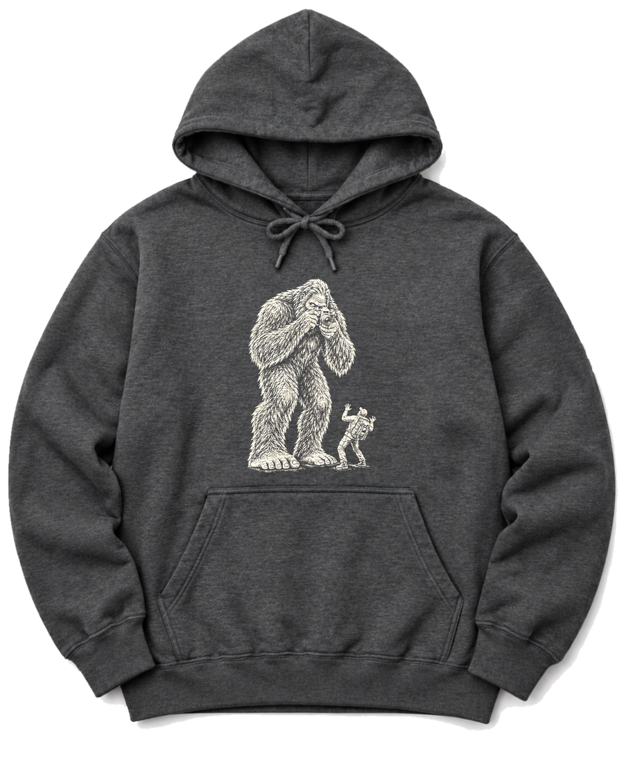 Bigfoot Photographer Hoodie - Dark Heather