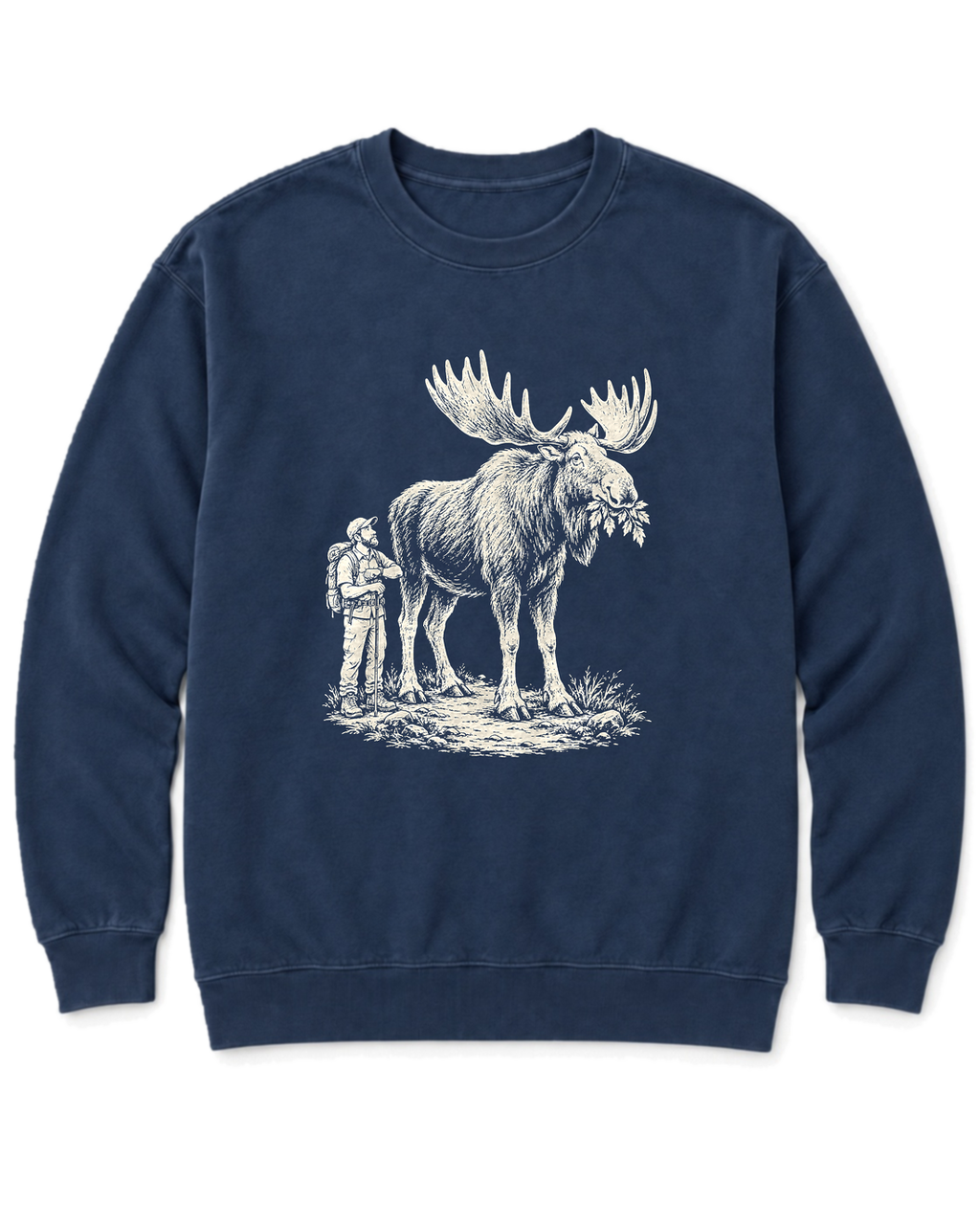Moose Right of Way Sweatshirt - True Navy